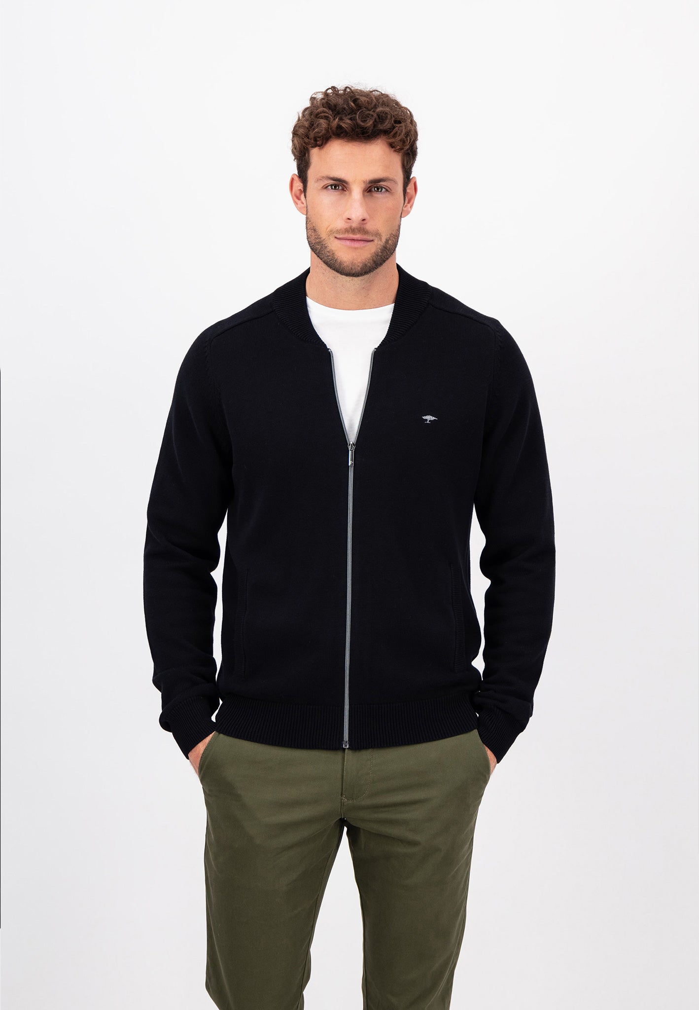 Fynch hatton zip clearance cardigan