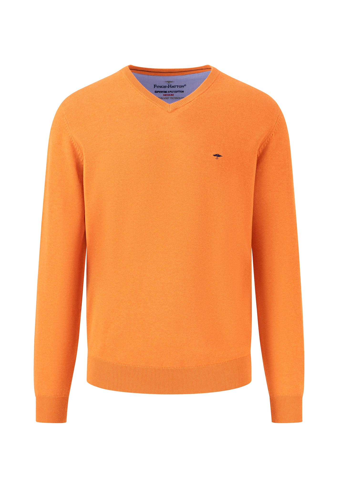 Soft cotton V-neck sweater – FYNCH-HATTON | Offizieller Online Shop