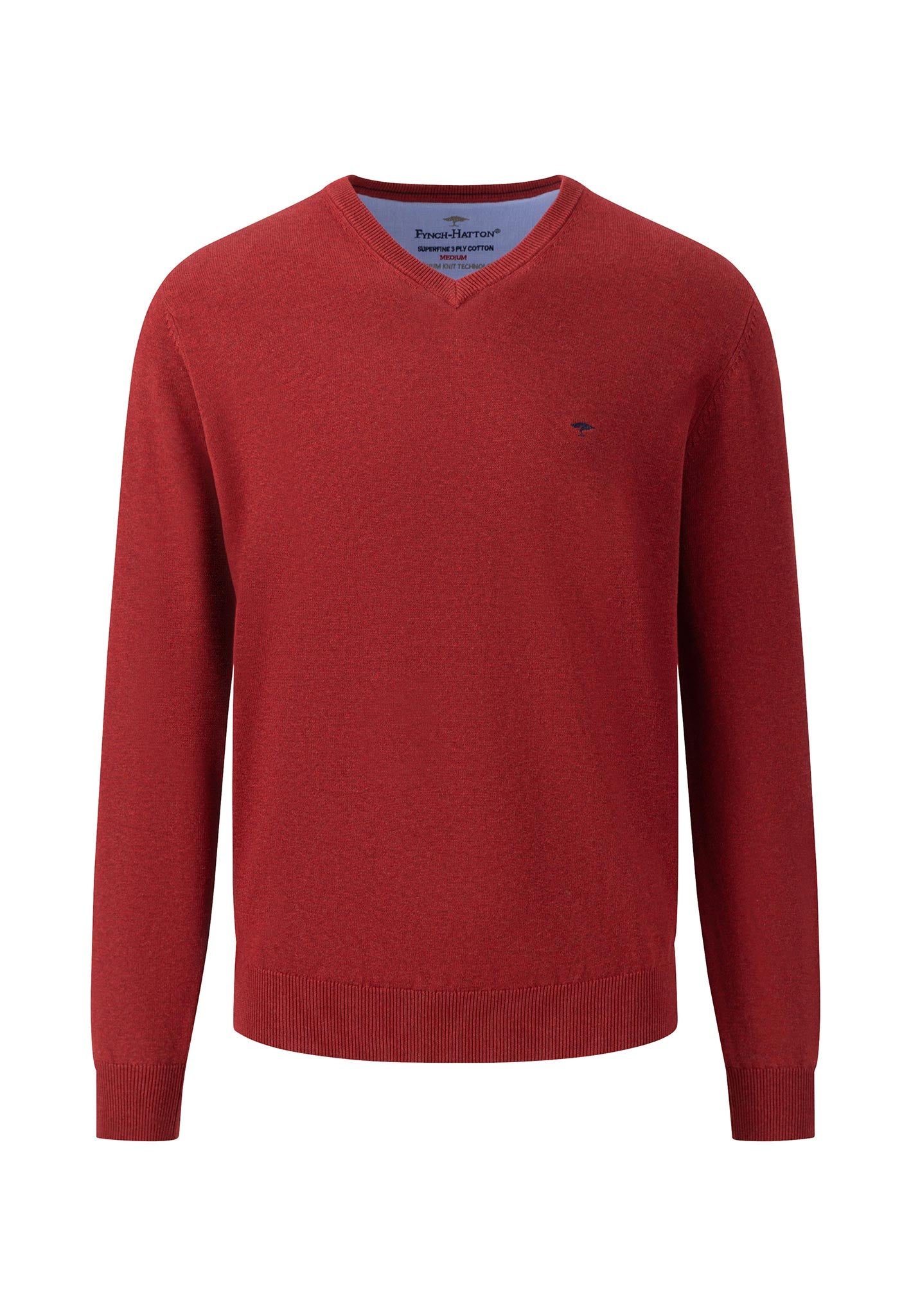 Soft cotton V-neck sweater – FYNCH-HATTON | Offizieller Online Shop