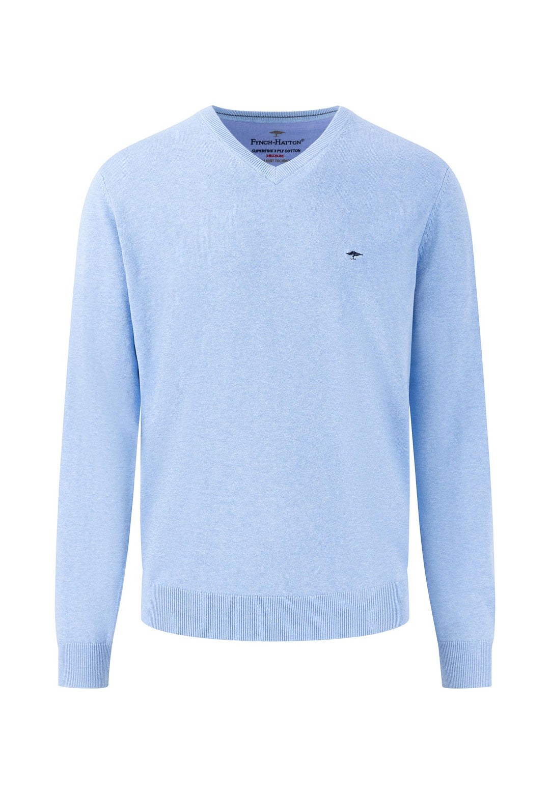 Soft cotton V-neck sweater – FYNCH-HATTON Offizieller Online Shop