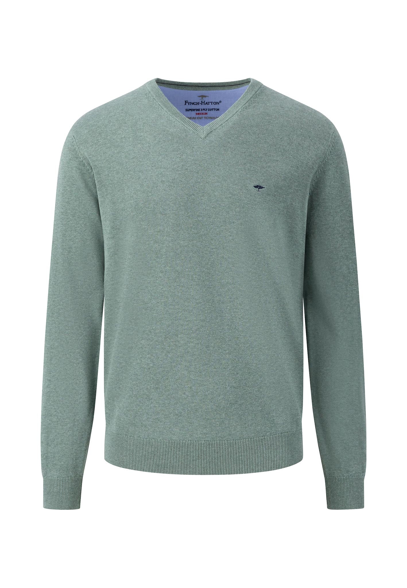 Soft cotton V-neck sweater – FYNCH-HATTON | Offizieller Online Shop