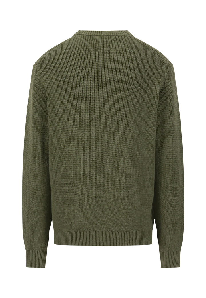 Strickpullover aus Baumwoll-Kaschmir-Mix mit Rundhalsausschnitt