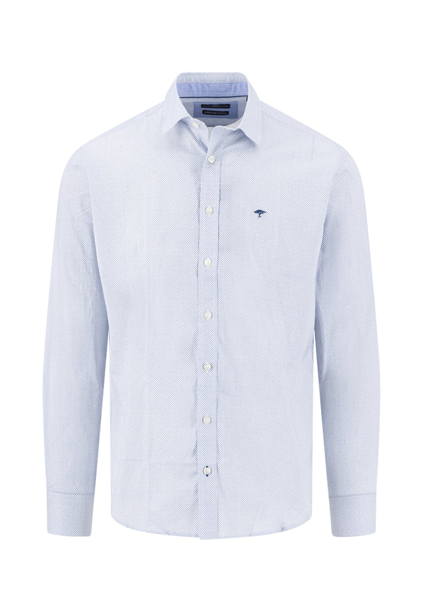 Shirt made of cotton with a fine structure and Kent collar – FYNCH ...