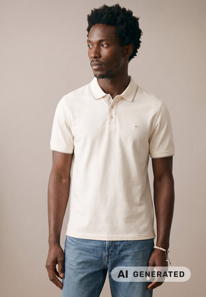 2PLY Poloshirt aus Baumwolle mit Kontrastdetails