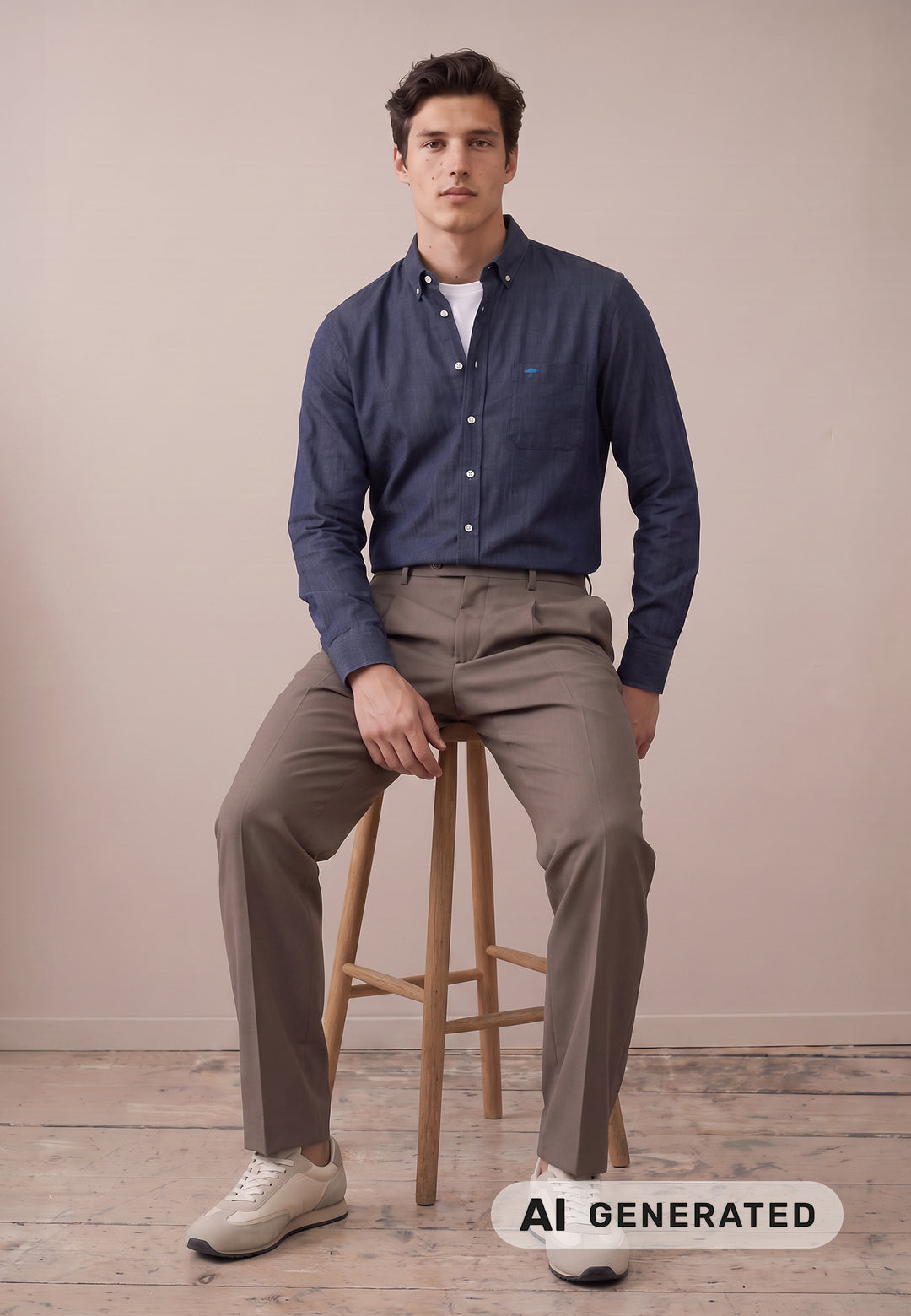 Oxfordhemd aus Baumwolle mit Button-Down-Kragen