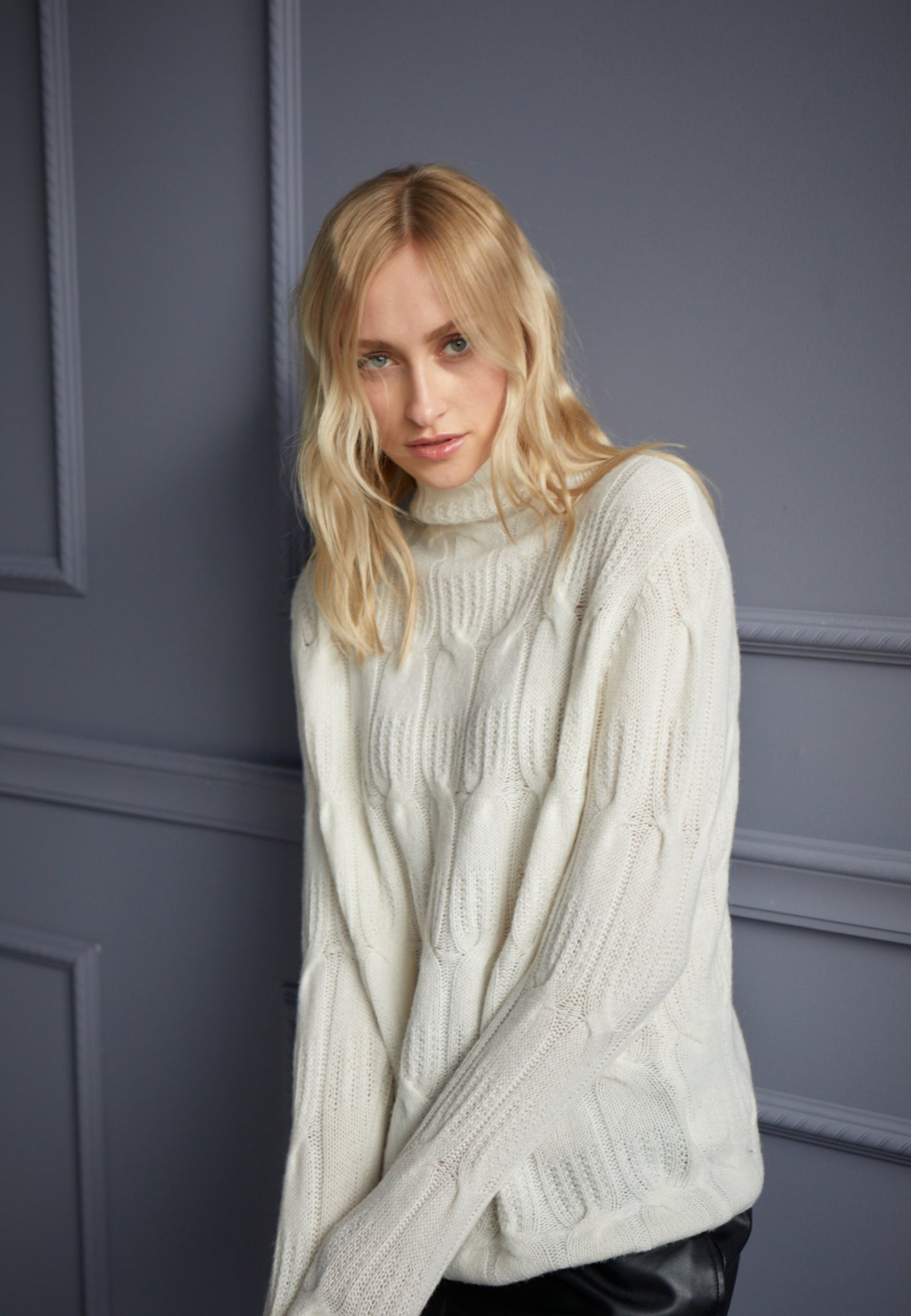 Massimo dutti 2024 cable knit sweater