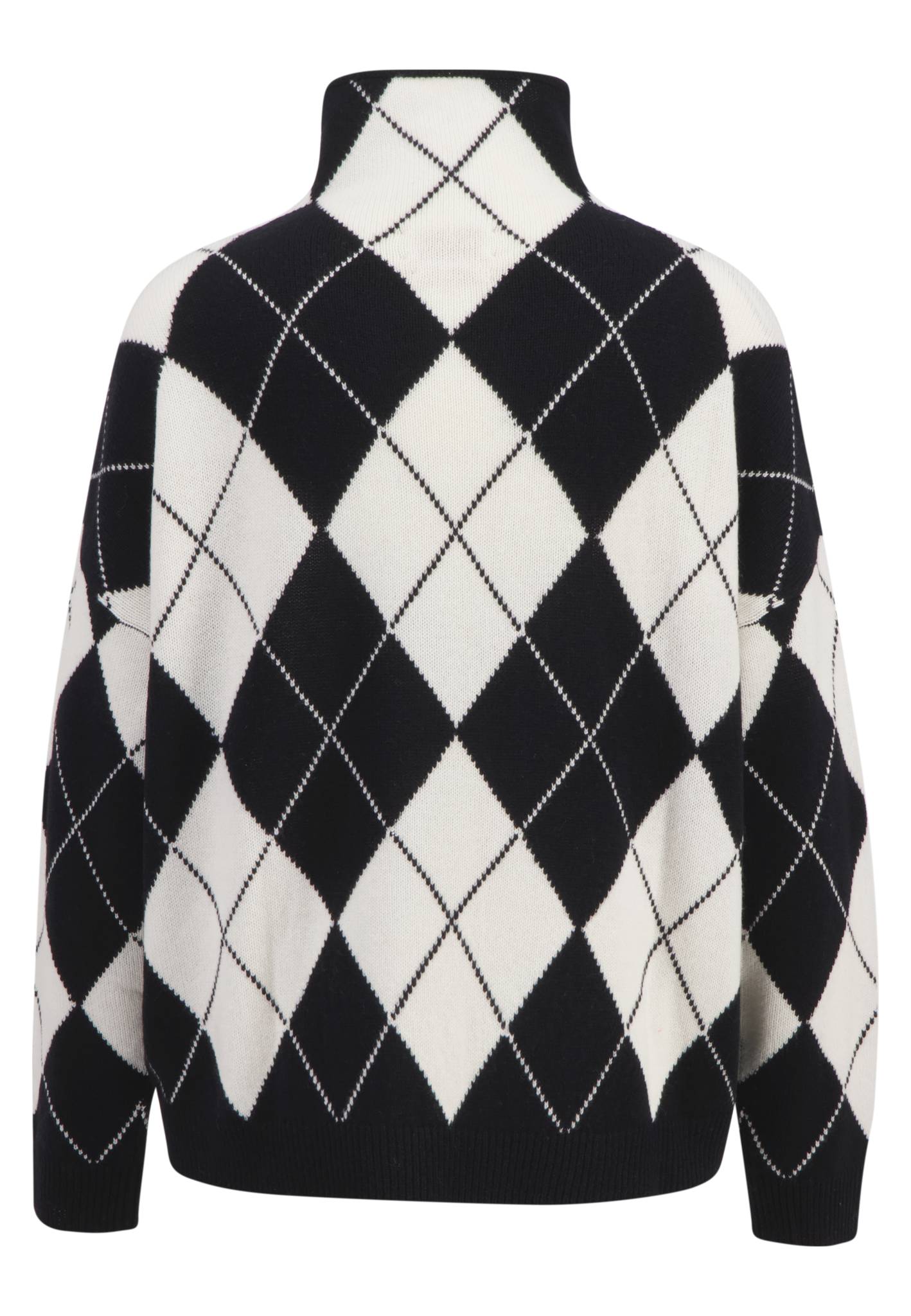 Black argyle sweater best sale