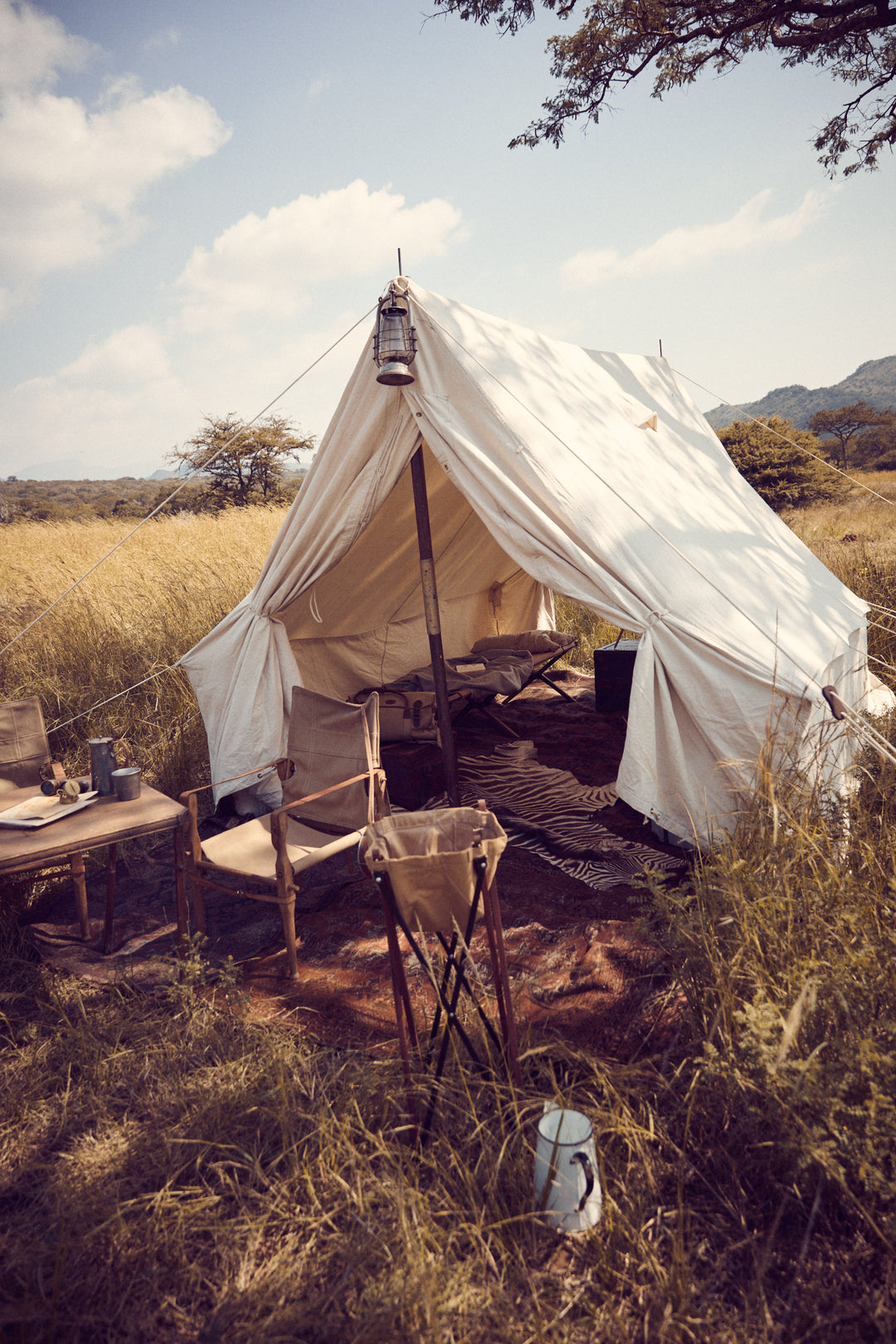 Ein Zelt im Nationalpark Kenias