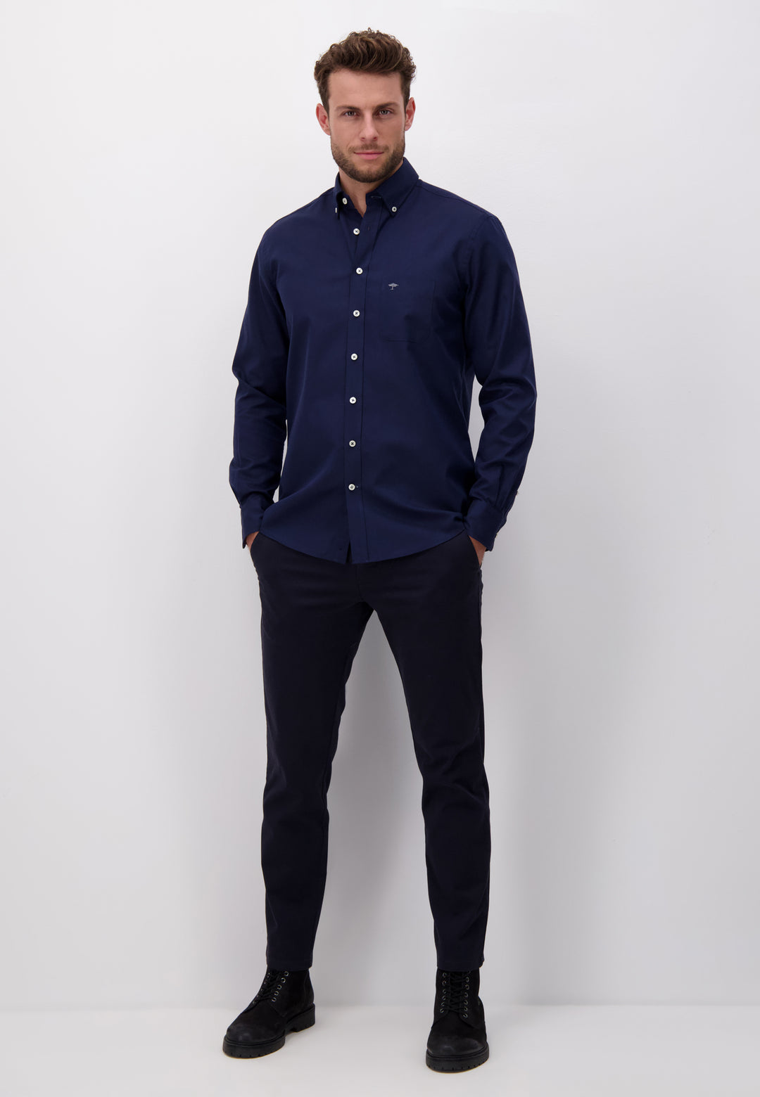 FYNCH-HATTON Oxford Hemd aus weicher FYNCH-HATTON Offizieller Baumwolle – Shop Online 
