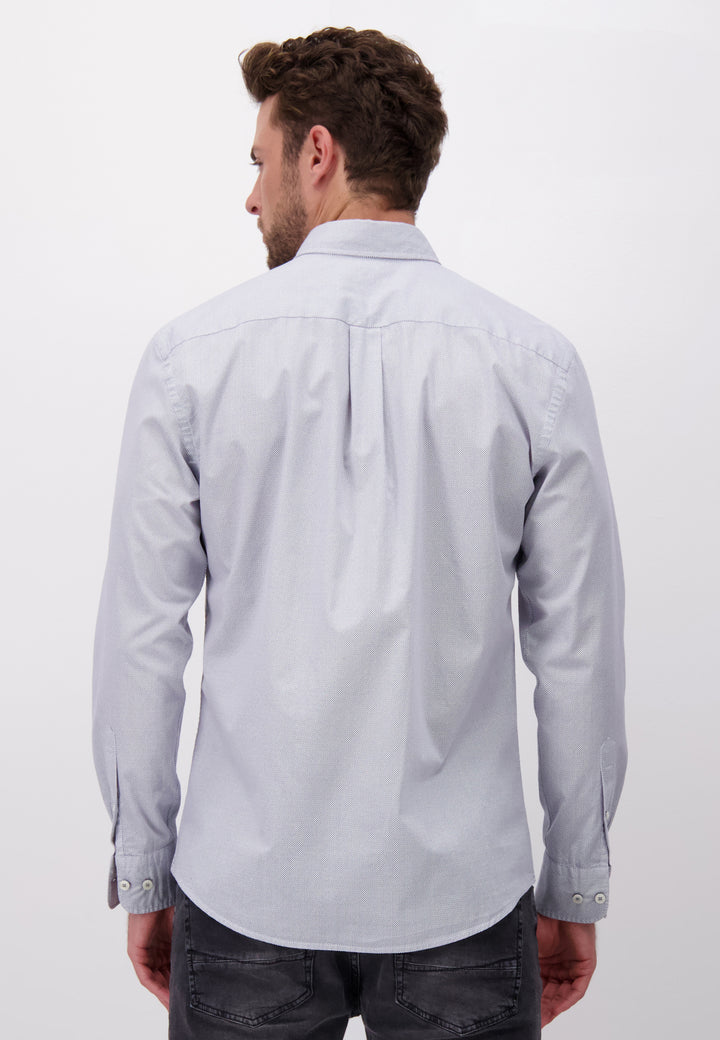 Cotton shirt with button-down collar