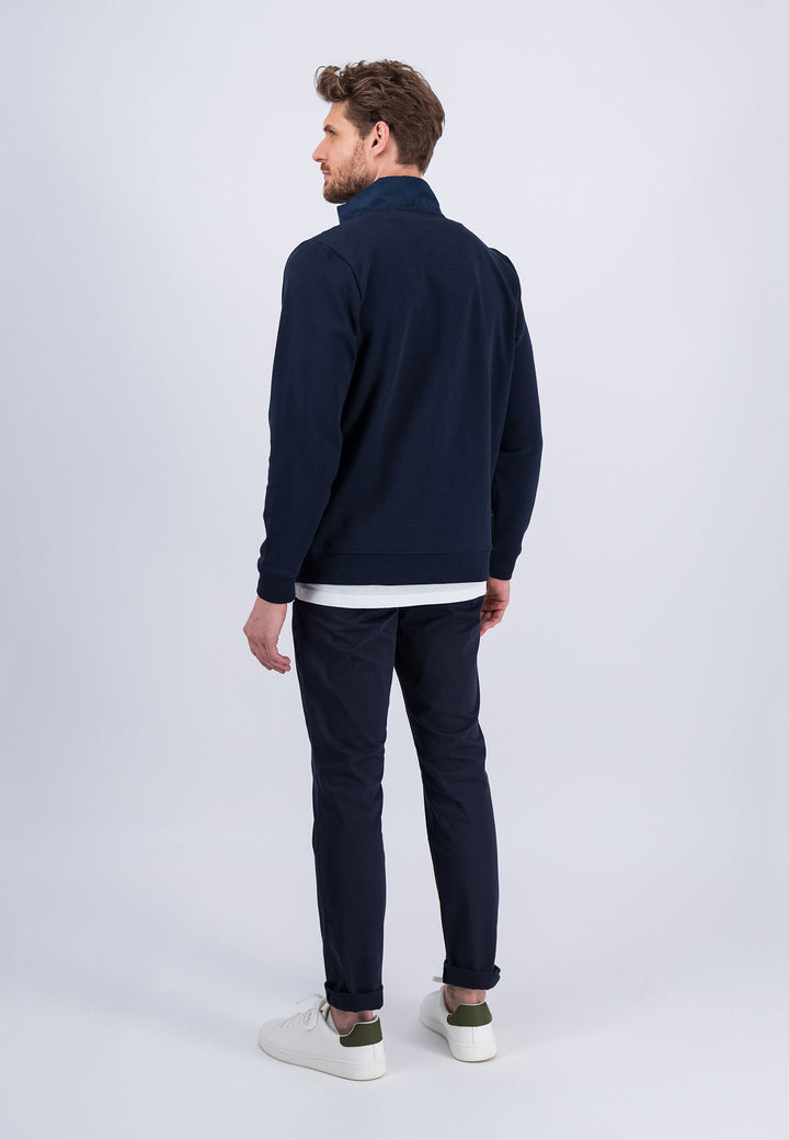 Hybrid-Cardigan mit Stehkragen